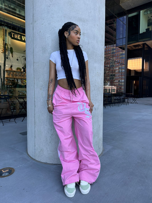 PINK TRACK PANTS