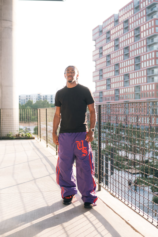 PURPLE TRACK PANTS